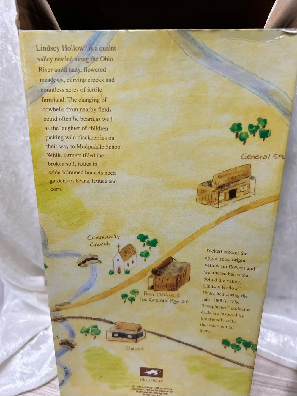 Vintage 1997 Seedplanters Lindsey Hollow Naomi Sue Doll Box Tags